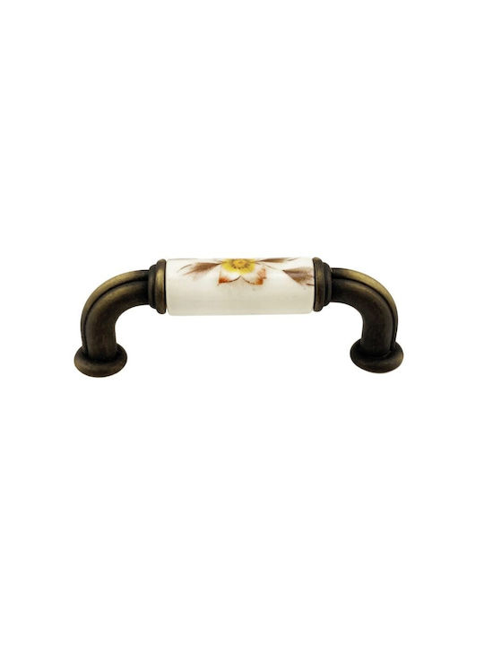 Möbelgriff Gem Mz S755 64mm Bronze Braun Blumen
