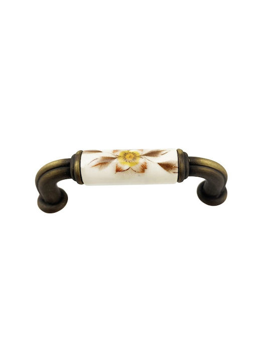 Möbelgriff Gem Mz S755 64mm Bronze Braun Blumen