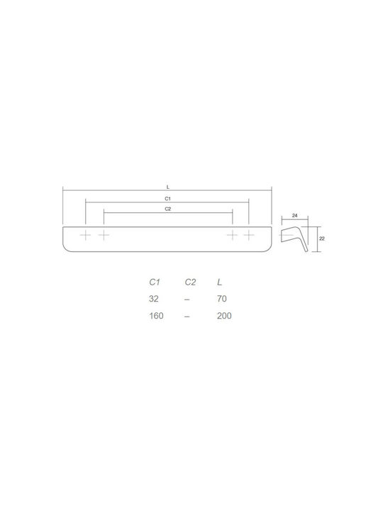 Mâner Pentru Mobilier Viefe Flapp Wood 0613 W16 Stejar 32mm