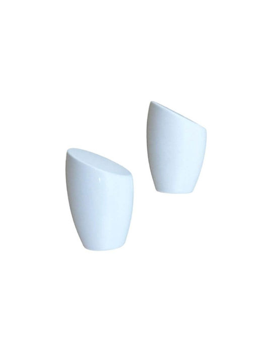 Furniture Knob Estamp 8790 White Glossy Ø20mm