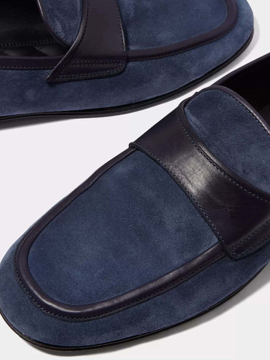 Suede Ανδρικά Loafers σε Μπλε Χρώμα
