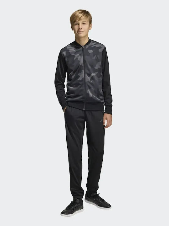 Kids Sweatpants Set Black/Carbon 3 Stripes