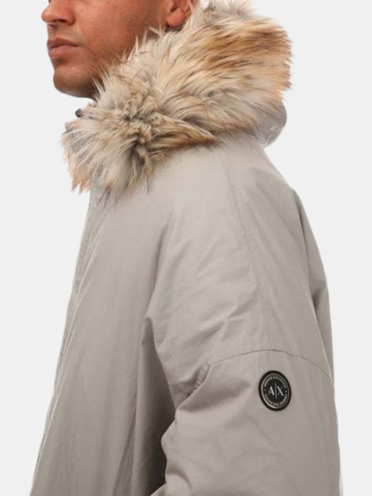 Herren Jacken Parka Grau