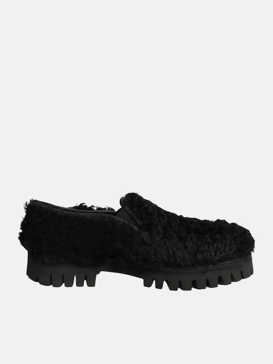 Leather Men's Loafers in Black Colour