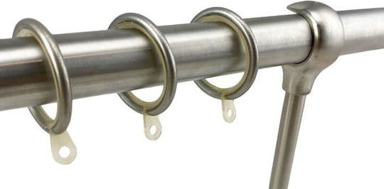 Metallisches Vorhangstangen Fs Home A04 Φ25mm Matt Nikel Chrom Einzeln 120 cm