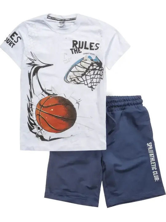 Kids Set with Shorts Summer 2pcs White
