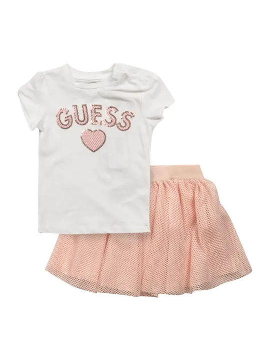 Kinderbekleidungssets mit Sommerrock 2Stücke Weiß