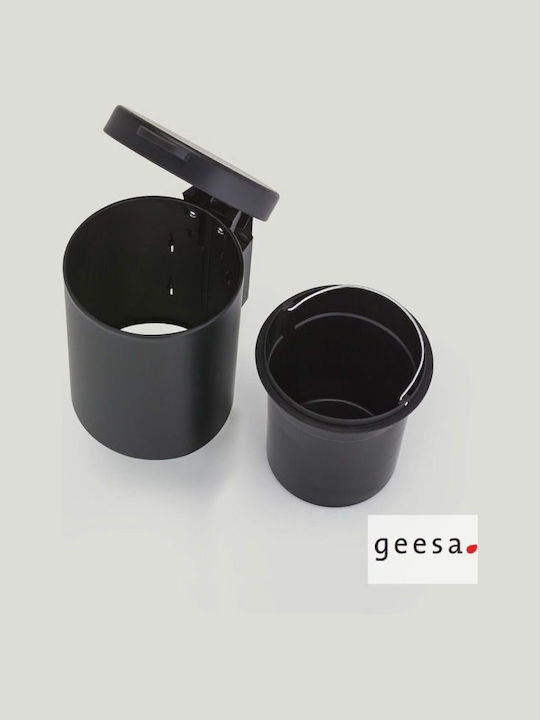 Geesa Hotelia Μεταλλικό Καλαθάκι Μπάνιου 3lt Μαύρο