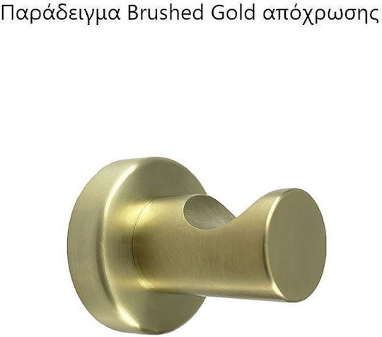 Sparke Miratto 07 Bathroom Hook Single with Screws 3.5x5.5cm Gold