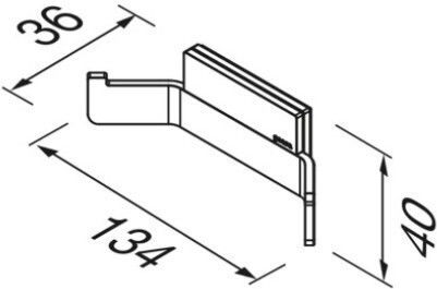 Geesa Άγκιστρο Μπάνιου Διπλό με Βίδες ​13.4x3.6cm Inox Ασημί