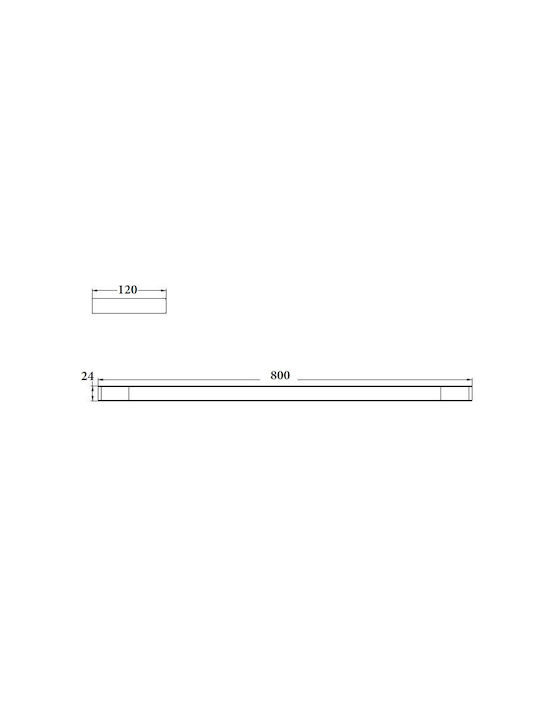 Sparke Palmia 14 Double Wall-Mounted Bathroom Rail ​80x2.4cm Black
