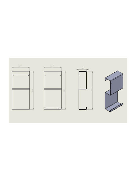 Verdi Grey Bathroom Shelf