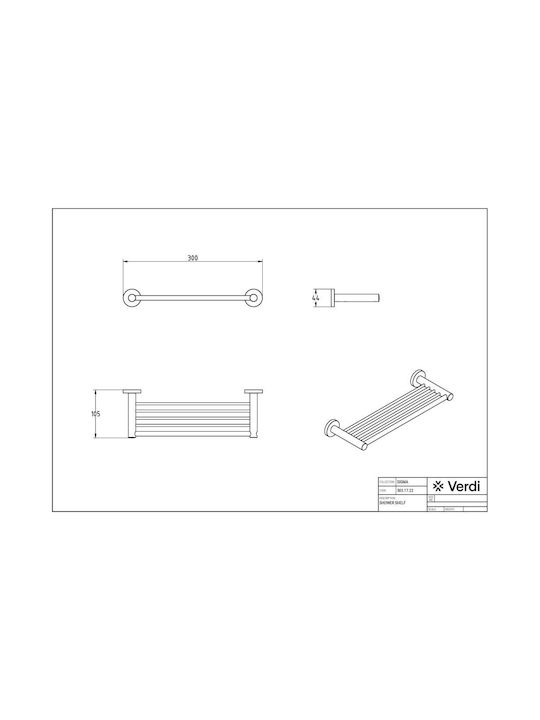 Verdi Wall-mounted Sponge Holder Inox Silver