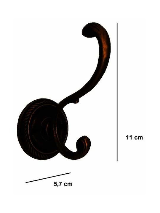Κρεμάστρα Besana 7710000 Dark Oil Rubbed Bronze 5,7x11cm