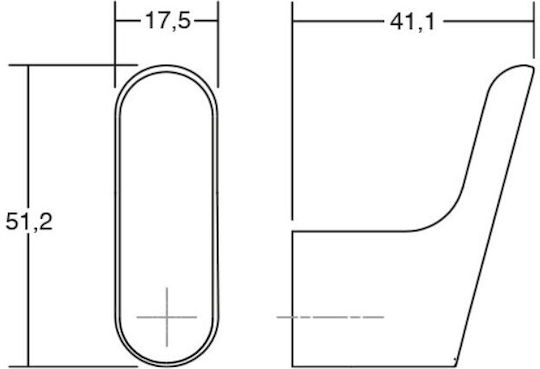 Viefe Метална Черна Стенна Закачалка 1.75x4.11x5.12см