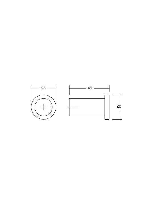 Viefe Wall Hanger Metal Gold 2.8x2.8x4.5cm