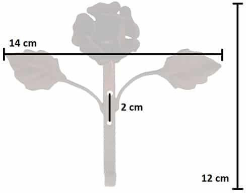 Handgefertigte Galbusera 57 Antike Rost Wandhalterung 14x12cm