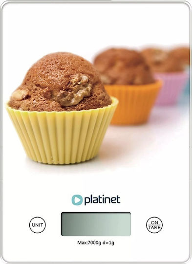 Platinet Ψηφιακή Ζυγαριά Κουζίνας έως 7kg Λευκή