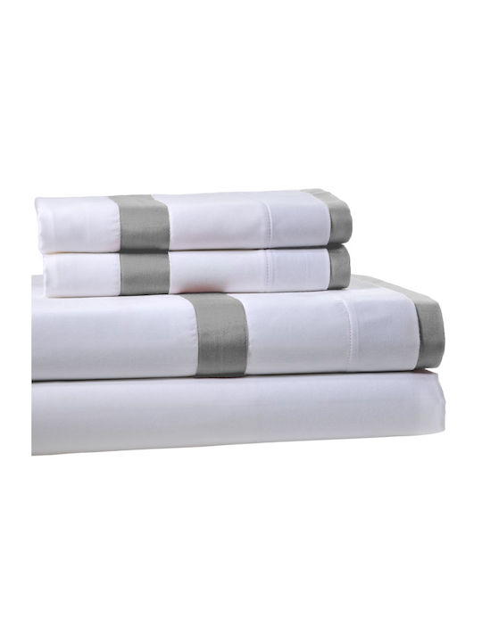 Down Town Home Duvet Cover Cotton Queen 250x260 King Light Grey