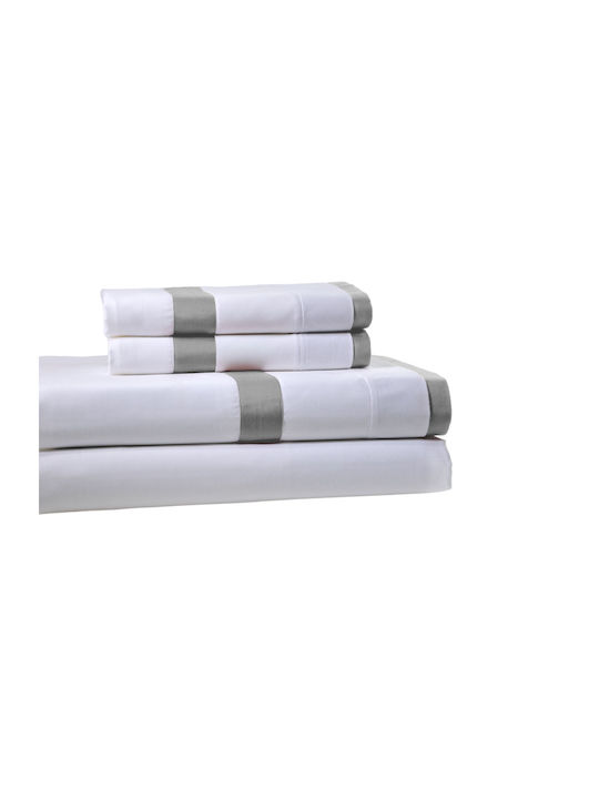 Down Town Home Duvet Cover Cotton Queen 250x260 King Light Grey
