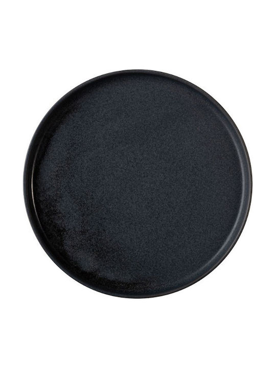 Fine Plate Shallow made of Porcelain Black with Diameter 28cm