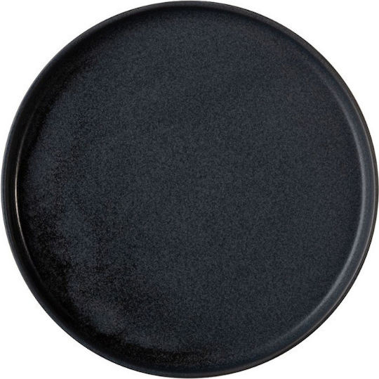 Fine Plate Shallow made of Porcelain Black with Diameter 28cm