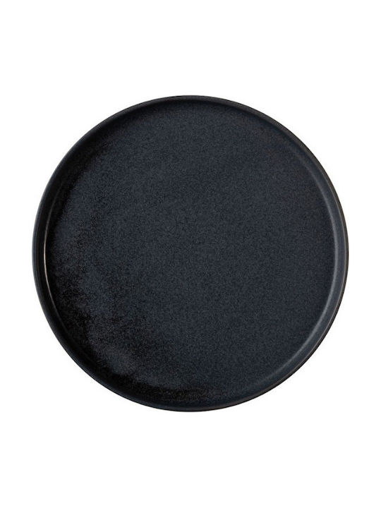 Fine Plate Shallow made of Porcelain Black with Diameter 25cm