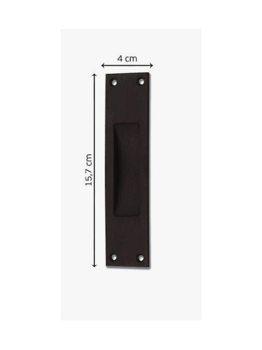 Import Hellas 555 Χούφτα Πόρτας χωρίς Οπή Μαύρο Ματ 158mm