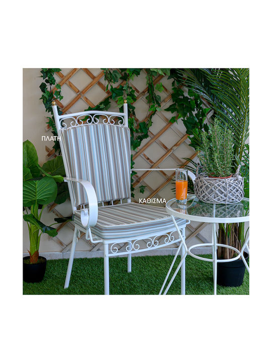 Be Comfy Pernă Scaunului De Grădină Waterproof Stripes Sky 48x45 cm