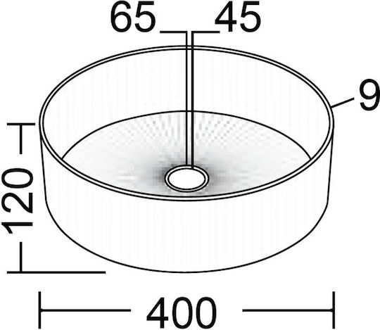 Voss Надеждна мивка Стъкло 40x40x12см Glass Clear