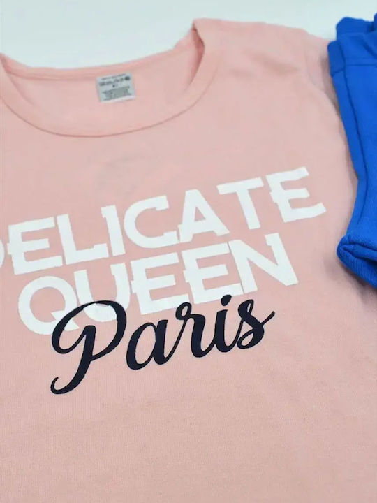 Παιδικό Σετ με Κολάν Καλοκαιρινό 2τμχ Ροζ Delicate Queen