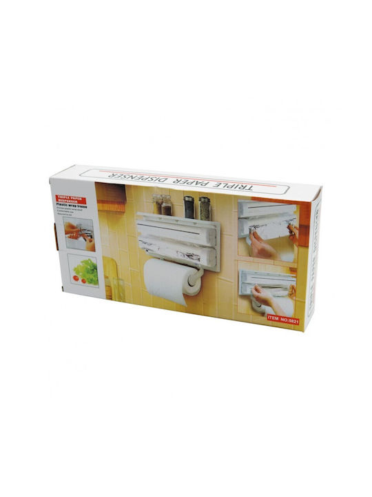 Wall Mounted Plastic Roll Dispenser Transparent 38x25x10cm HO-KI-5821 RY-029