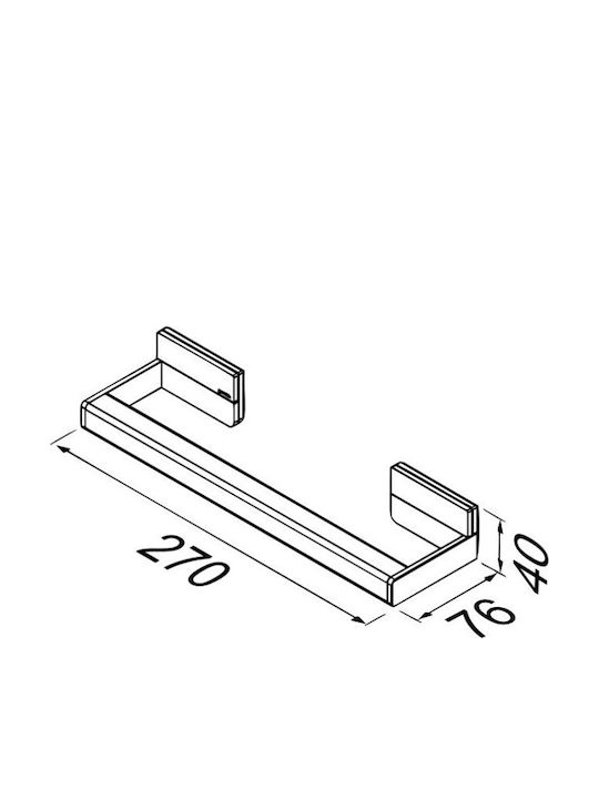 Geesa Craft Wandhaltegriff 1506-110 Chrom 27x7,6x4cm