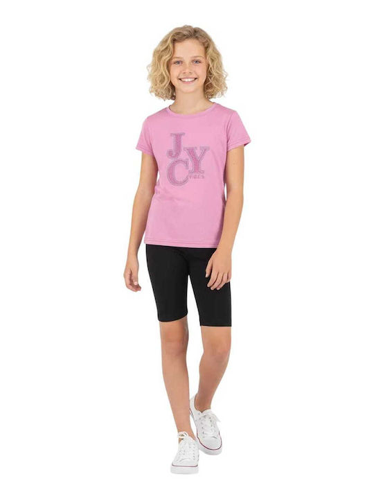 Joyce Kids Set with Shorts Summer 2 Pieces Lilac Black