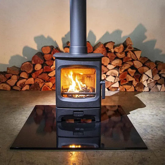 Charnwood Aire 3 Store Stand Ceramică Soba pe lemne Încălzitor de aer 3.7kW Migdale