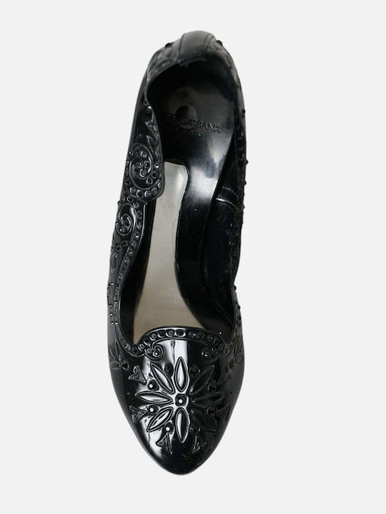 Leder Pumps Schwarze