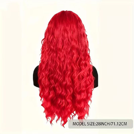 Animis Beauty Perucă Cu Păr Sintetic Roșu 70cm
