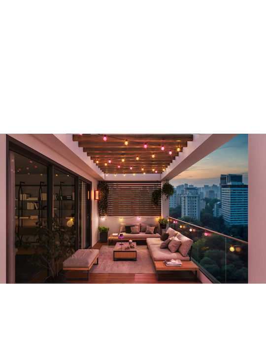 Philips Hue Festavia Wasserdichte Smart Lichterkette IP65 21m mit 30 Lampen