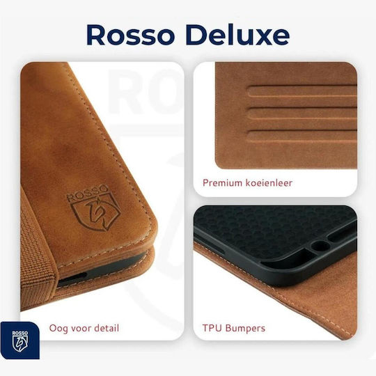 Rosso Deluxe Flip Cover Din Piele Maro Galaxy Tab S10 FE+