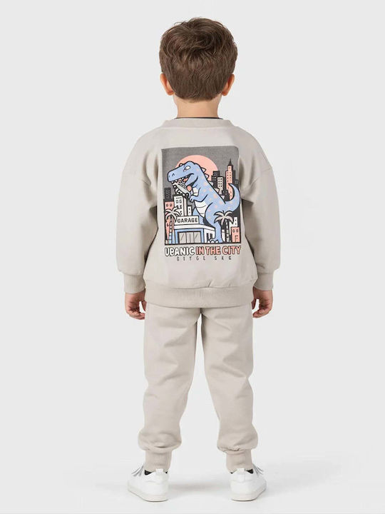 Kids Tracksuits Beige/Black/Beige 3 Pieces