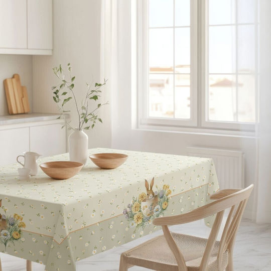 100% Cotton Tablecloth Flowers Bunny 140x180cm Roco
