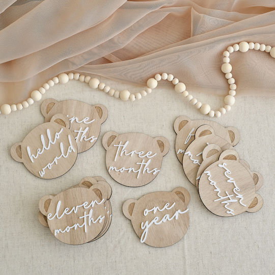 Erinnerungsstück Baby Geschenkset für Babys Bären aus Holz