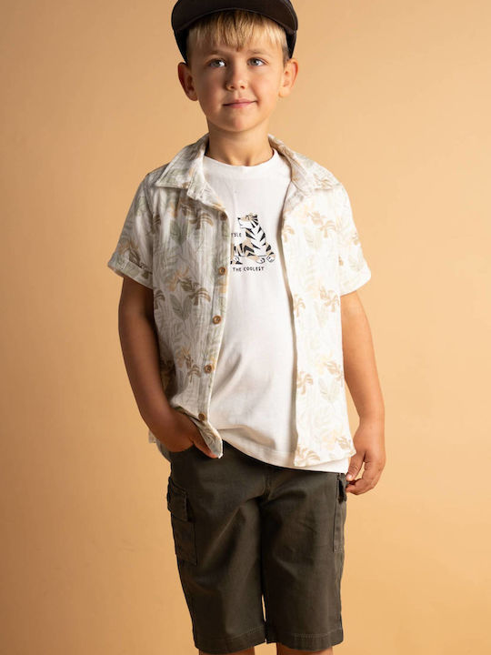 Kinder-Set mit Shorts Sommer 4Stück Khaki
