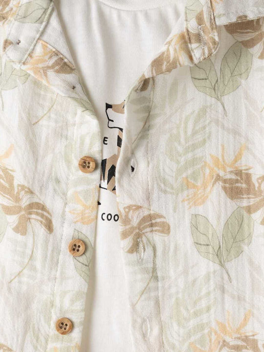 Kinder-Set mit Shorts Sommer 4Stück Khaki