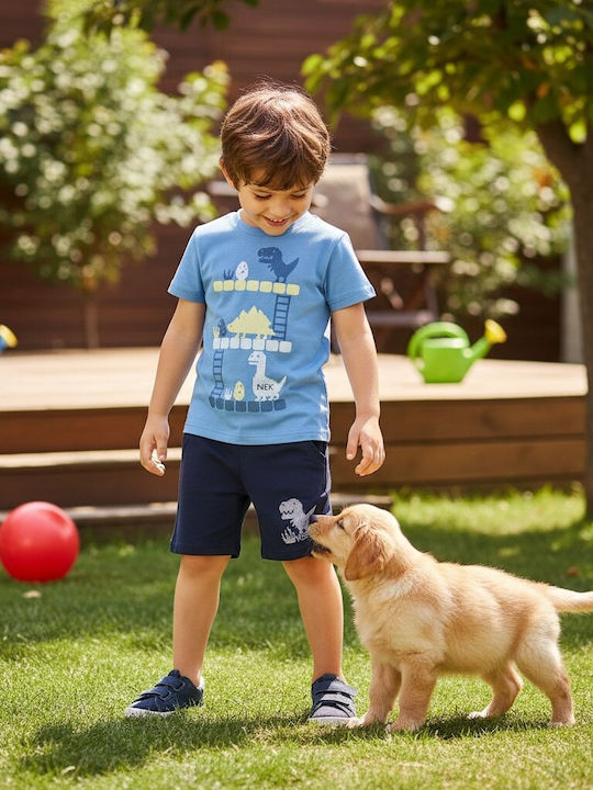 Kids Set with Shorts Summer 2 Pieces Dark Navy Blue