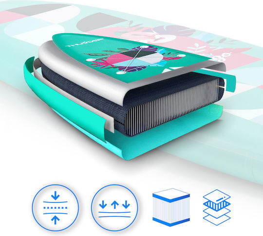 Thunder Inflatable SUP Board 320cm Inflatable SUP Board with Length 3.2m Green