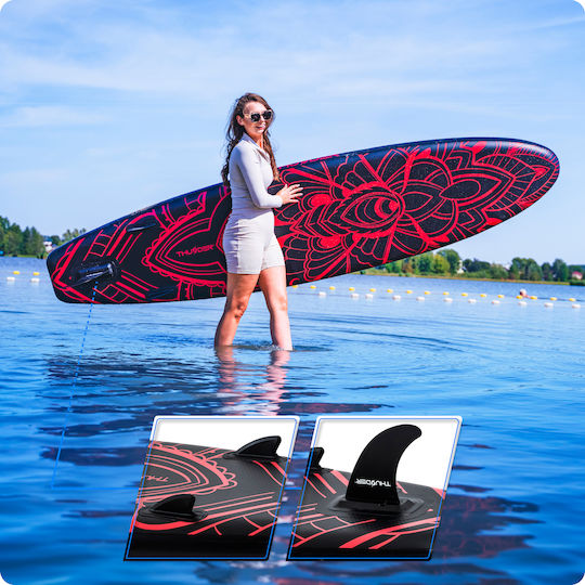 Thunder Inflatable SUP Board 320cm Φουσκωτή Σανίδα SUP με Μήκος 3.2m Ροζ