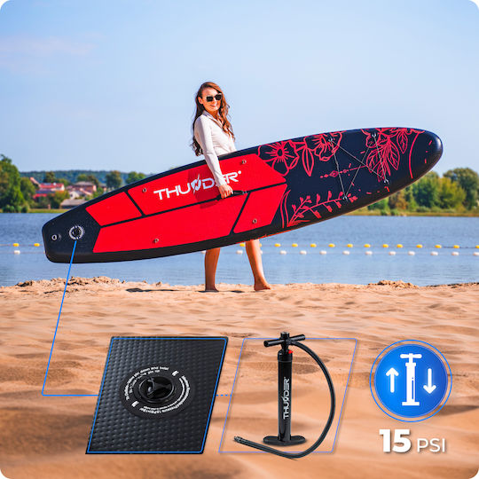 Thunder Inflatable SUP Board 320cm Φουσκωτή Σανίδα SUP με Μήκος 3.2m Ροζ