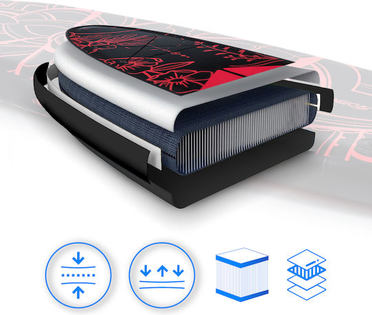 Thunder Inflatable SUP Board 320cm Φουσκωτή Σανίδα SUP με Μήκος 3.2m Ροζ