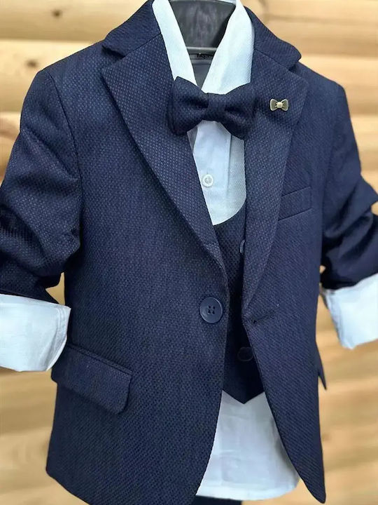 Extan Bebe Βαπτιστικό Κοστούμι για Αγόρι Navy Μπλε